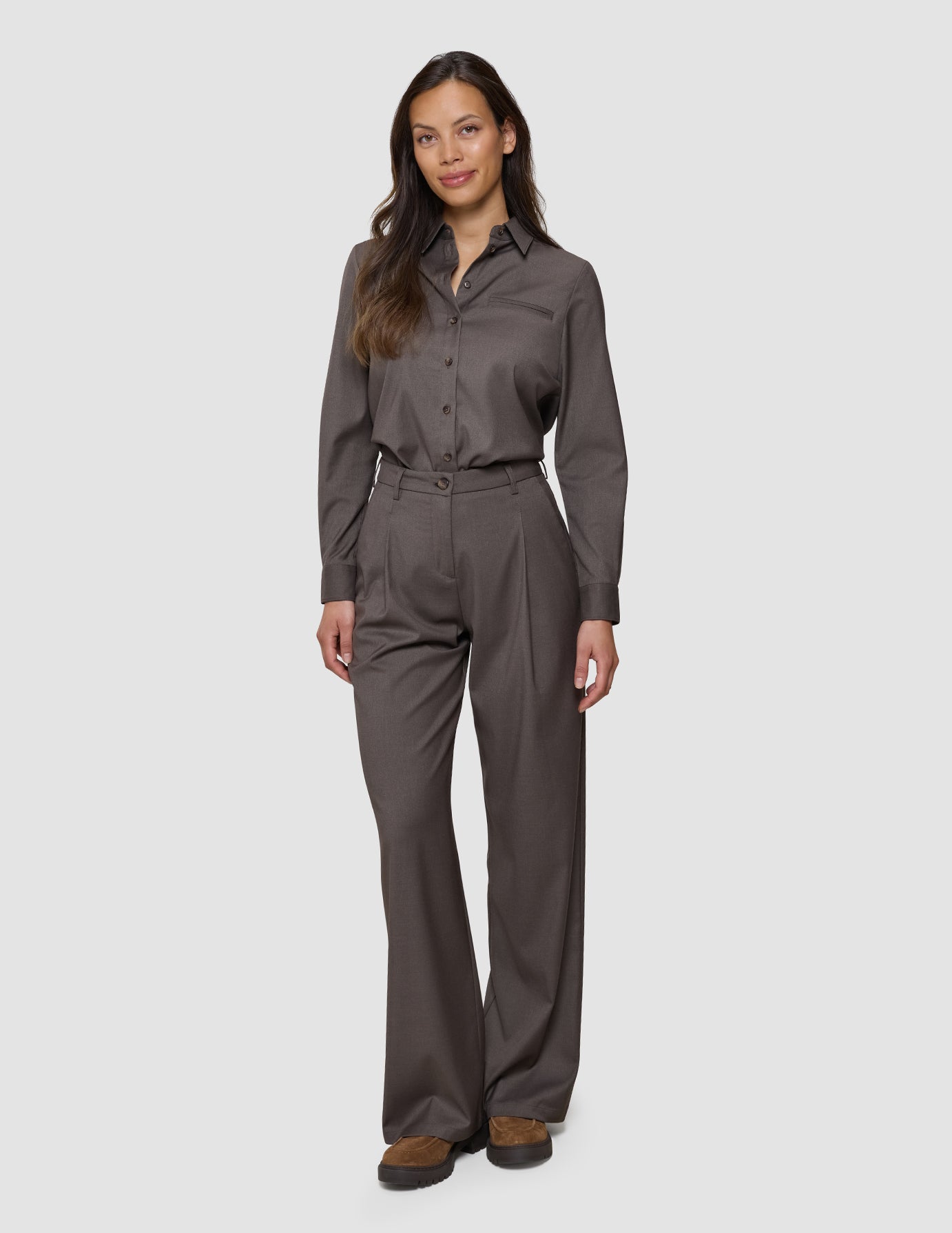 Women's Skye Shirt Dark Chestnut Melange